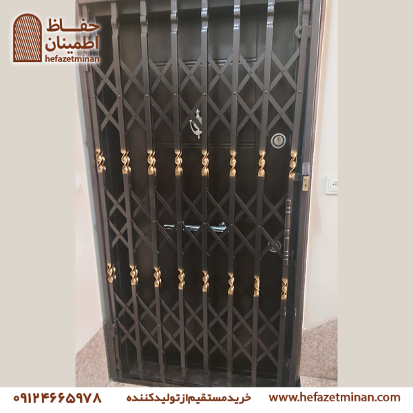 حفاظ آکاردئونی 3گل پیچ شکلاتی - تصویر 2