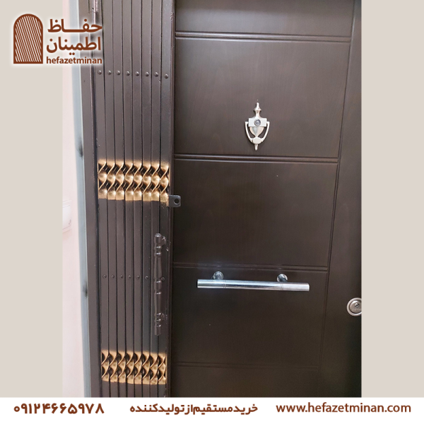 حفاظ آکاردئونی 2گل پیچ شکلاتی - تصویر 2